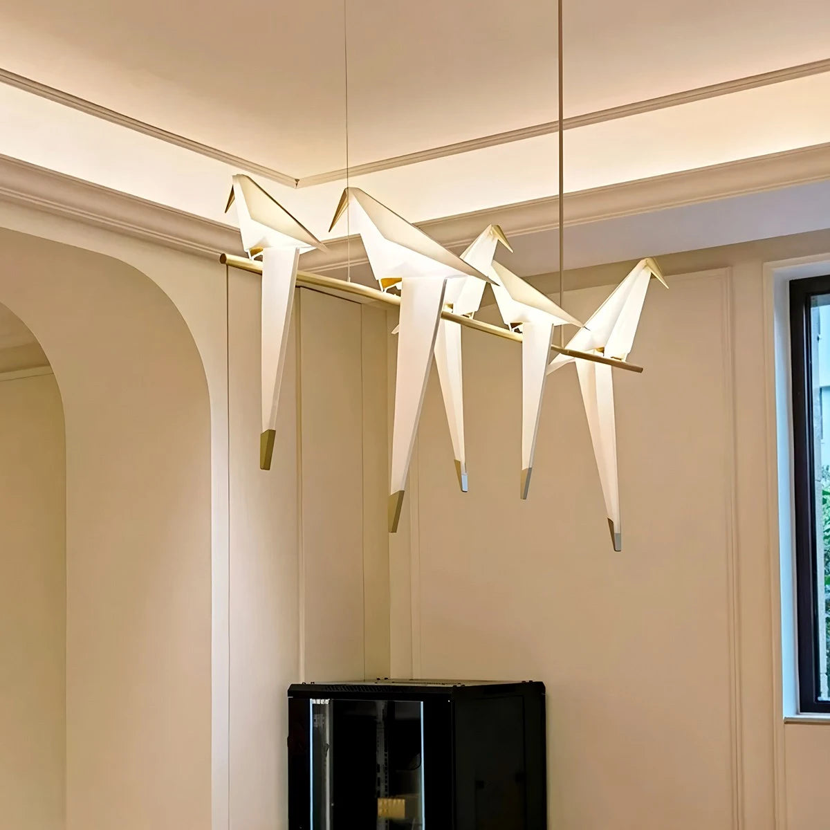 Paper Crane Bird Chandelier