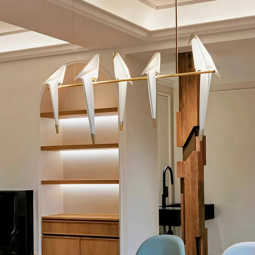 Paper Crane Bird Chandelier