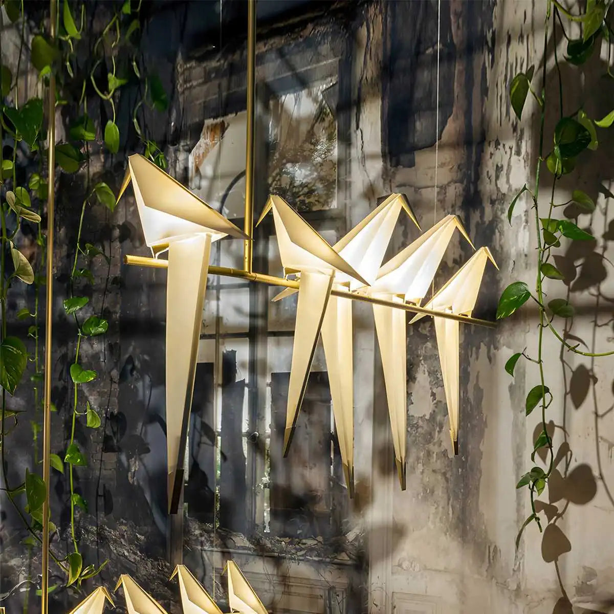 Paper Crane Bird Chandelier