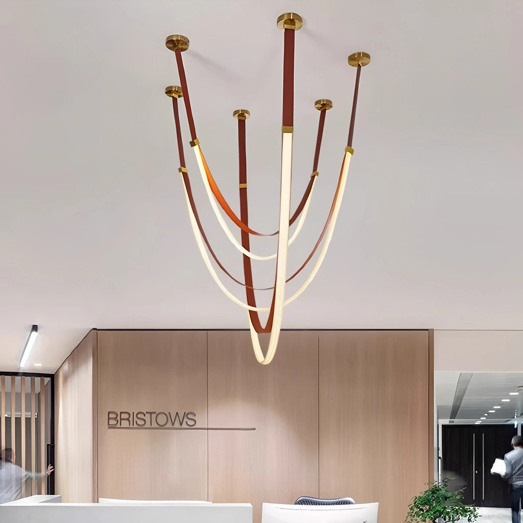 Shalom Leather Chandelier