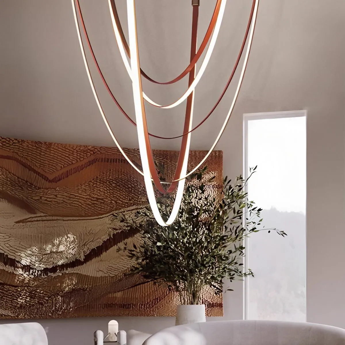 Shalom Leather Chandelier