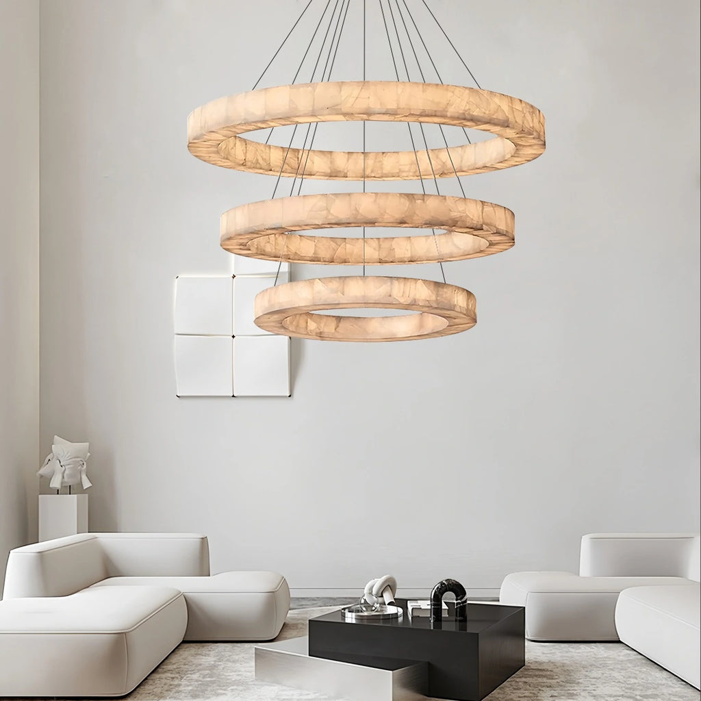 Teva Round Alabaster Chandelier