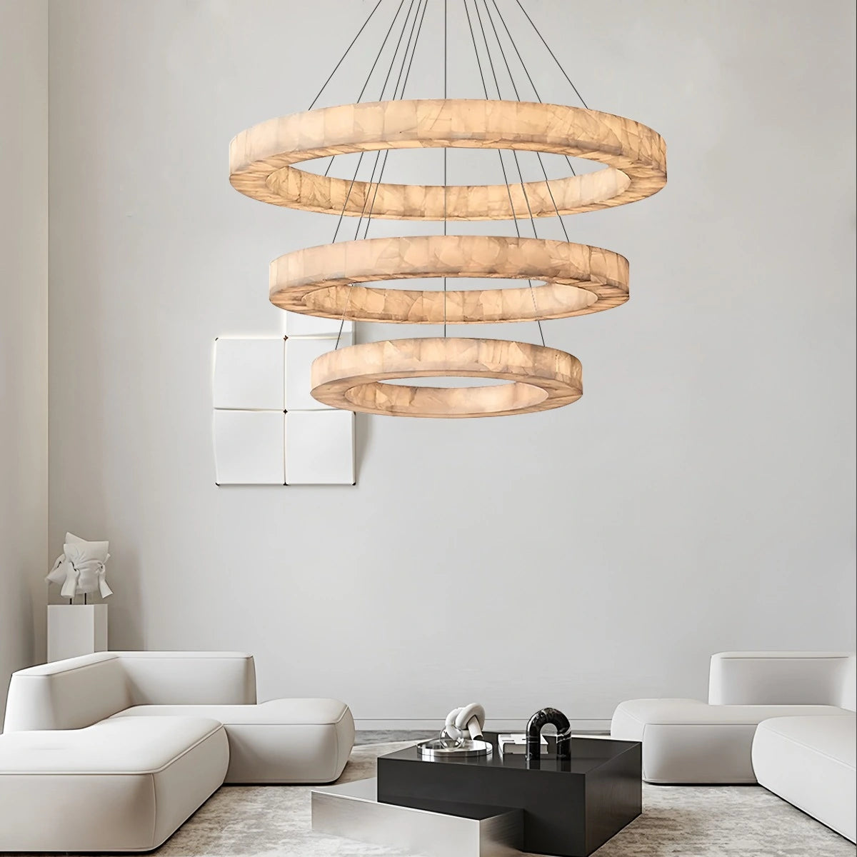 Teva Round Alabaster Chandelier