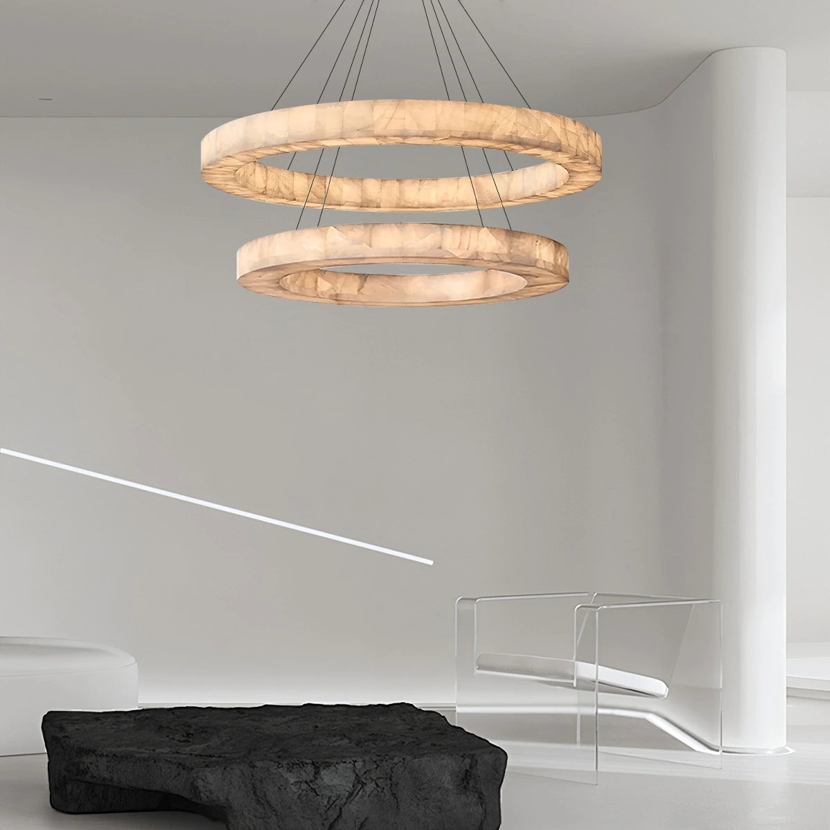 Teva Round Alabaster Chandelier