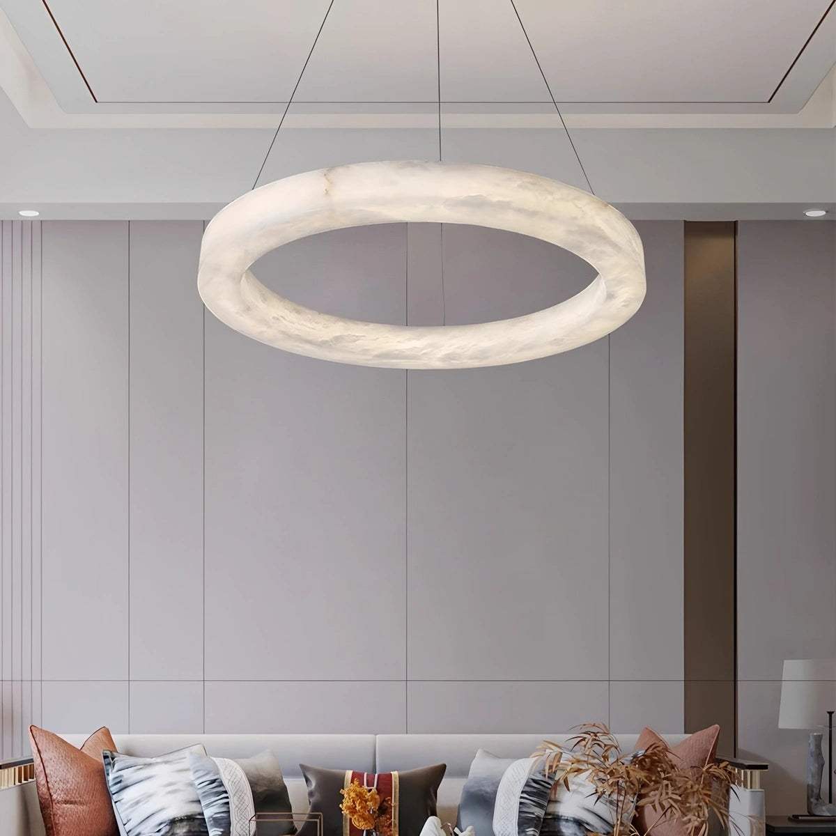 Teva Round Alabaster Chandelier