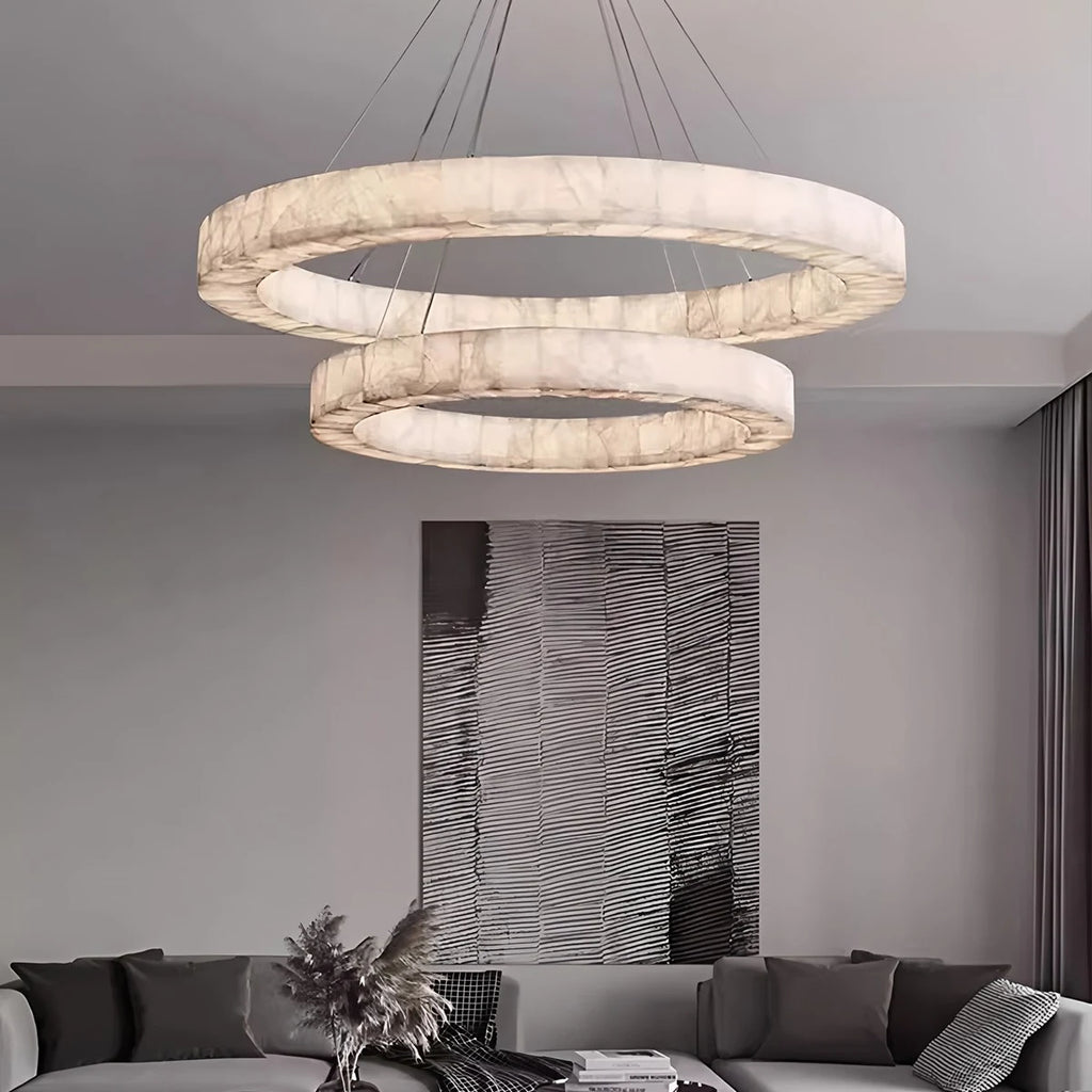 Teva Round Alabaster Chandelier