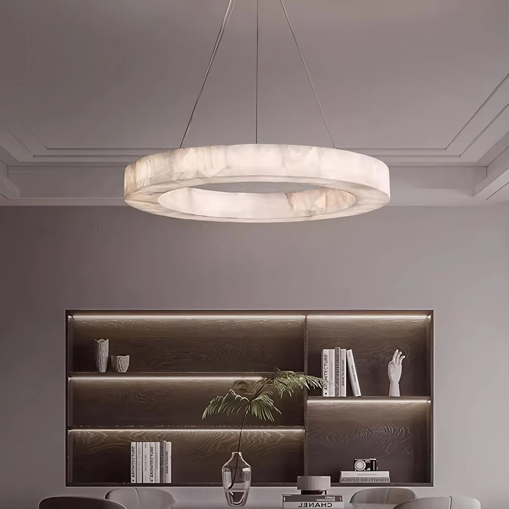 Teva Round Alabaster Chandelier