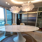 White Flower Pendant Light for Living Room