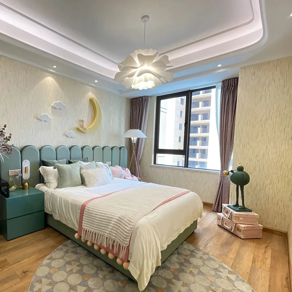 White Flower Pendant Light for Living Room