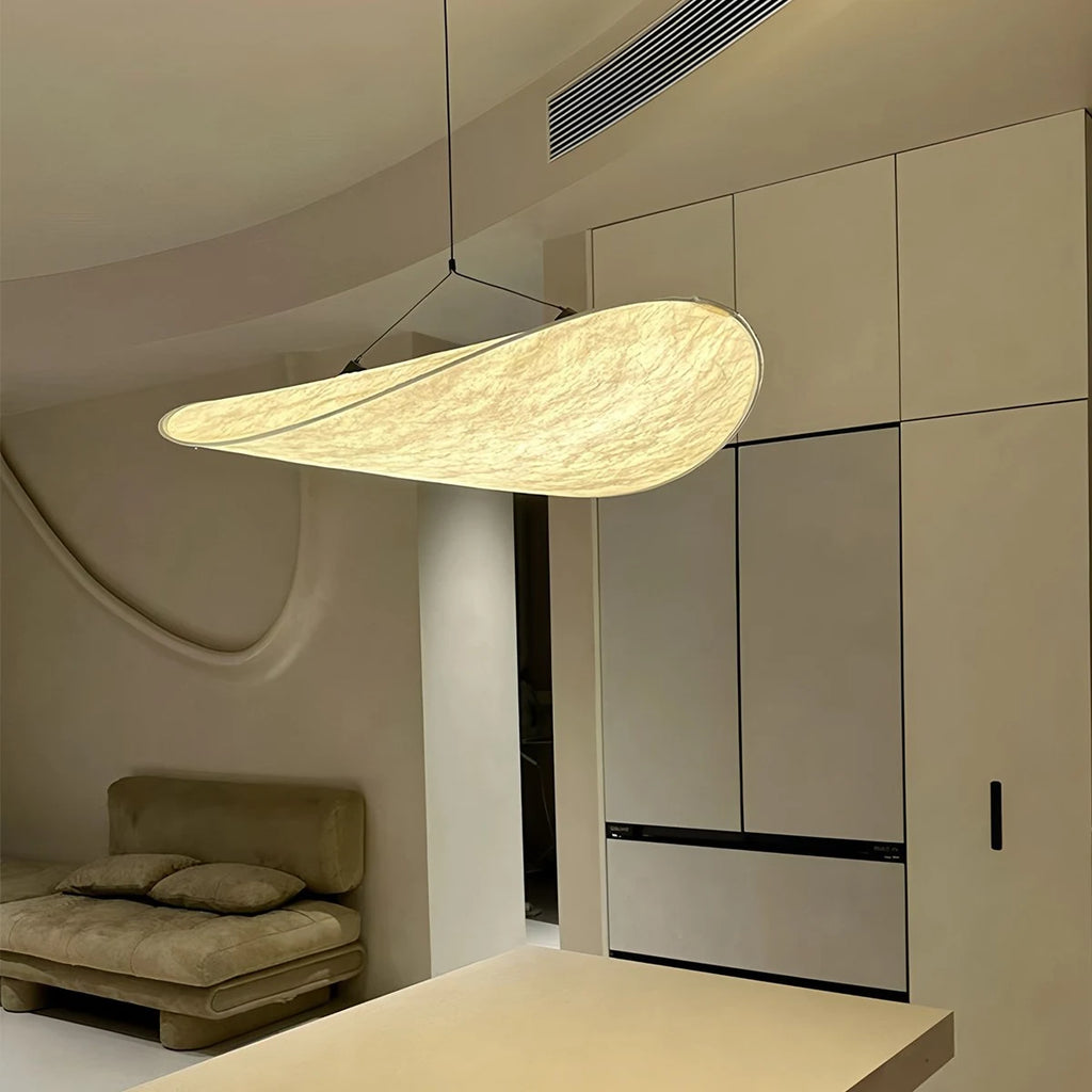 Zen Art Cloud Shape Silk Pendant Light for Living Room