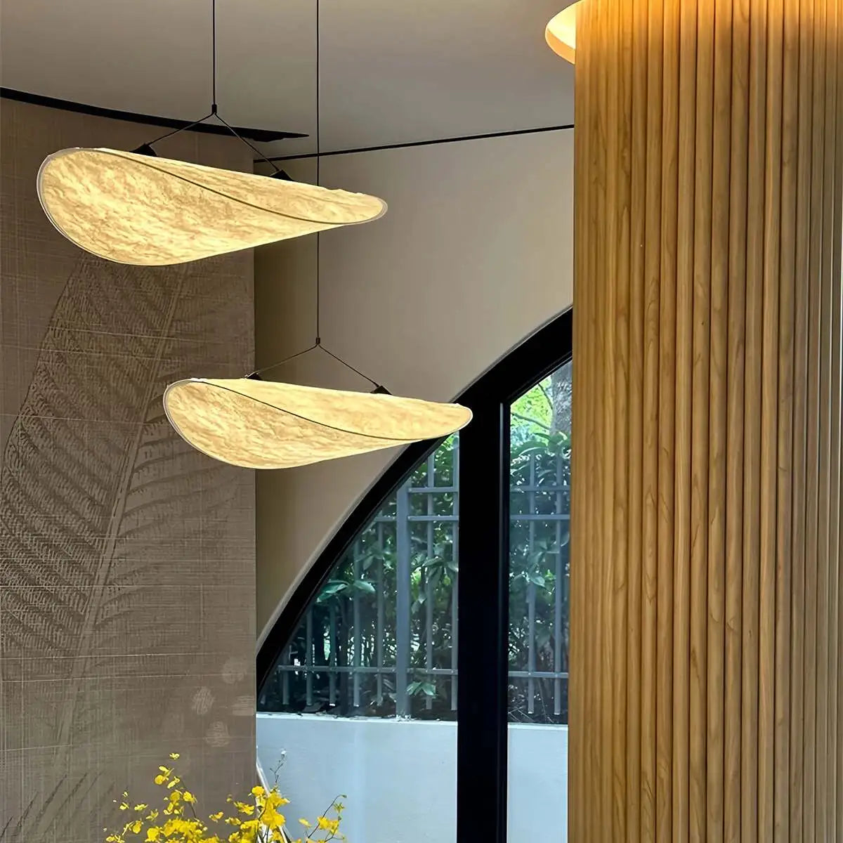 Zen Art Cloud Shape Silk Pendant Light for Living Room