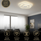 Crema Modern Nordic Round Flush Mount Ceiling Light – White Fixture