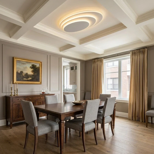 Crema Modern Nordic Round Flush Mount Ceiling Light – White Fixture