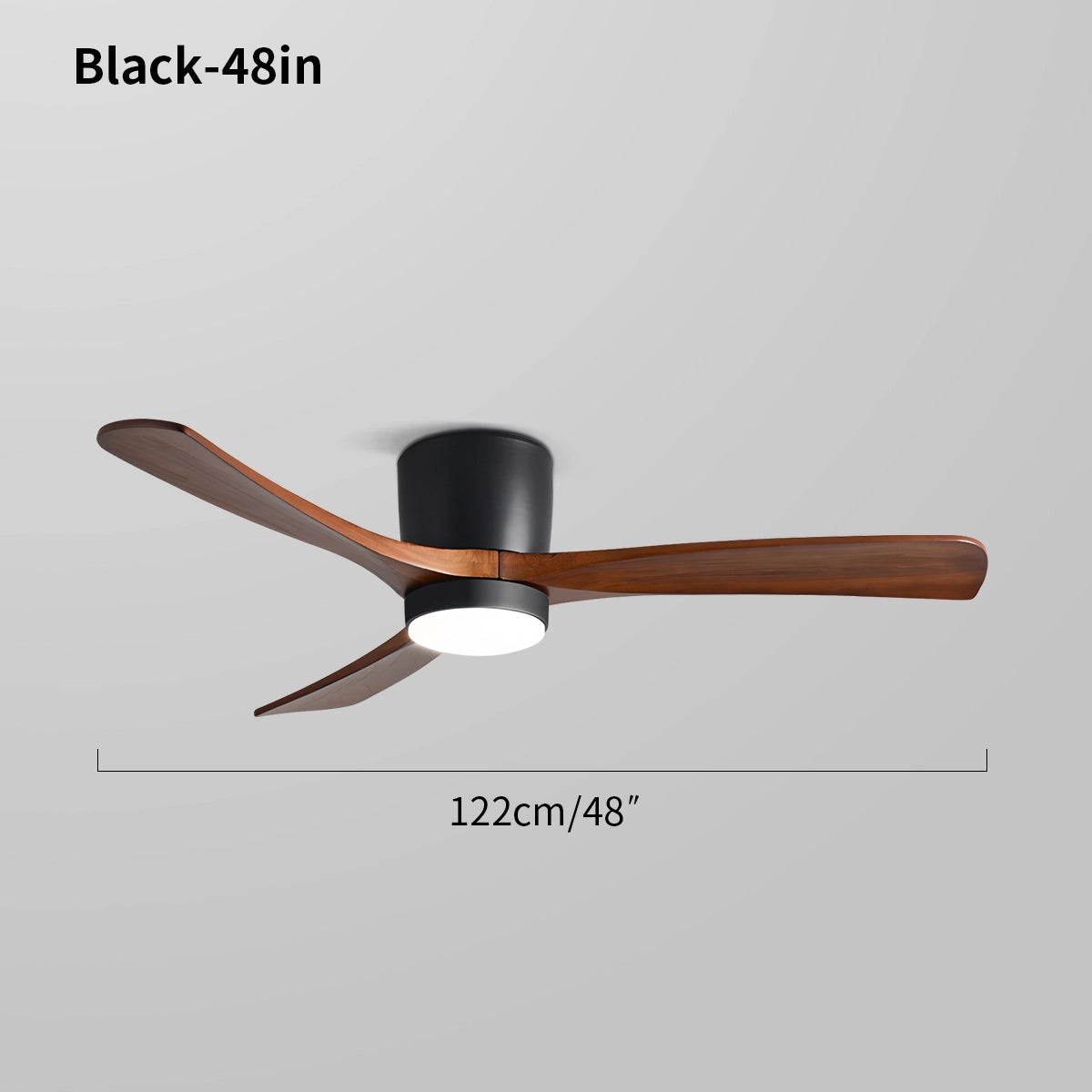 Large Low Profile Ceiling Fan with Light