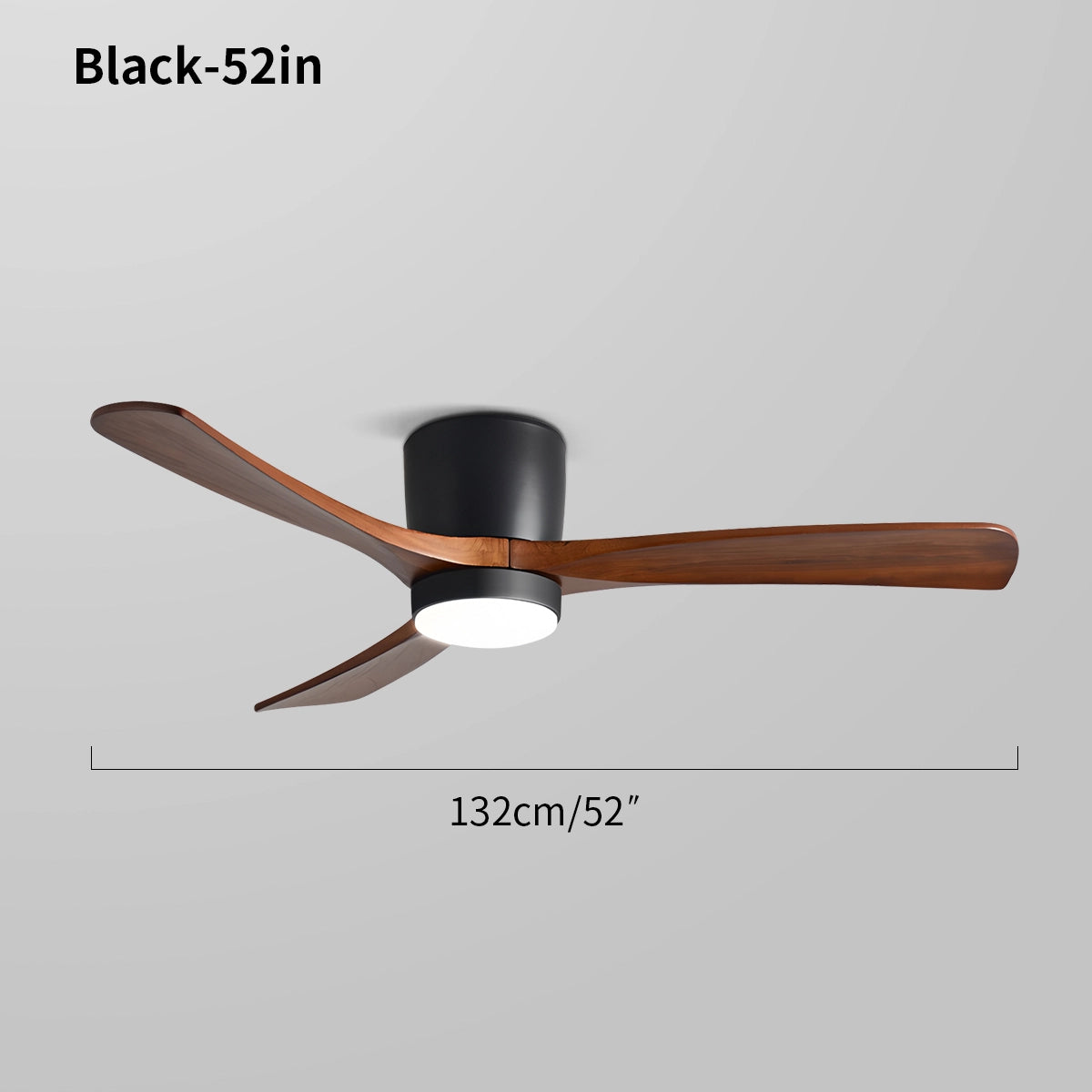 Large Low Profile Ceiling Fan with Light