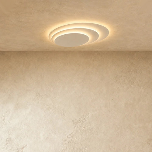 Crema Modern Nordic Round Flush Mount Ceiling Light – White Fixture