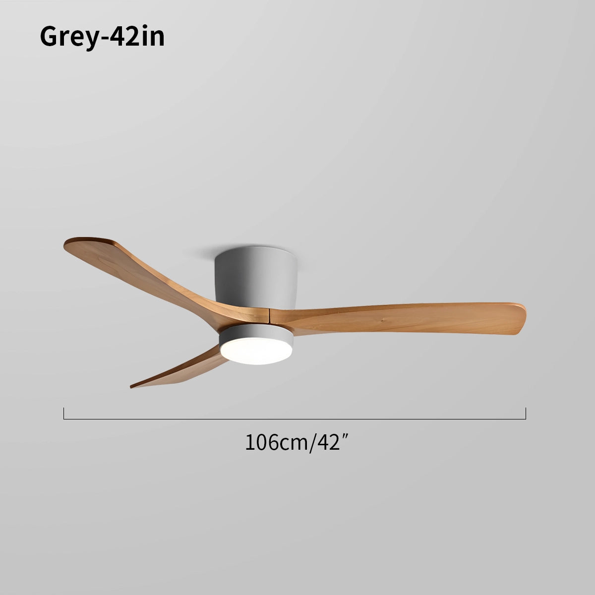 Large Low Profile Ceiling Fan with Light