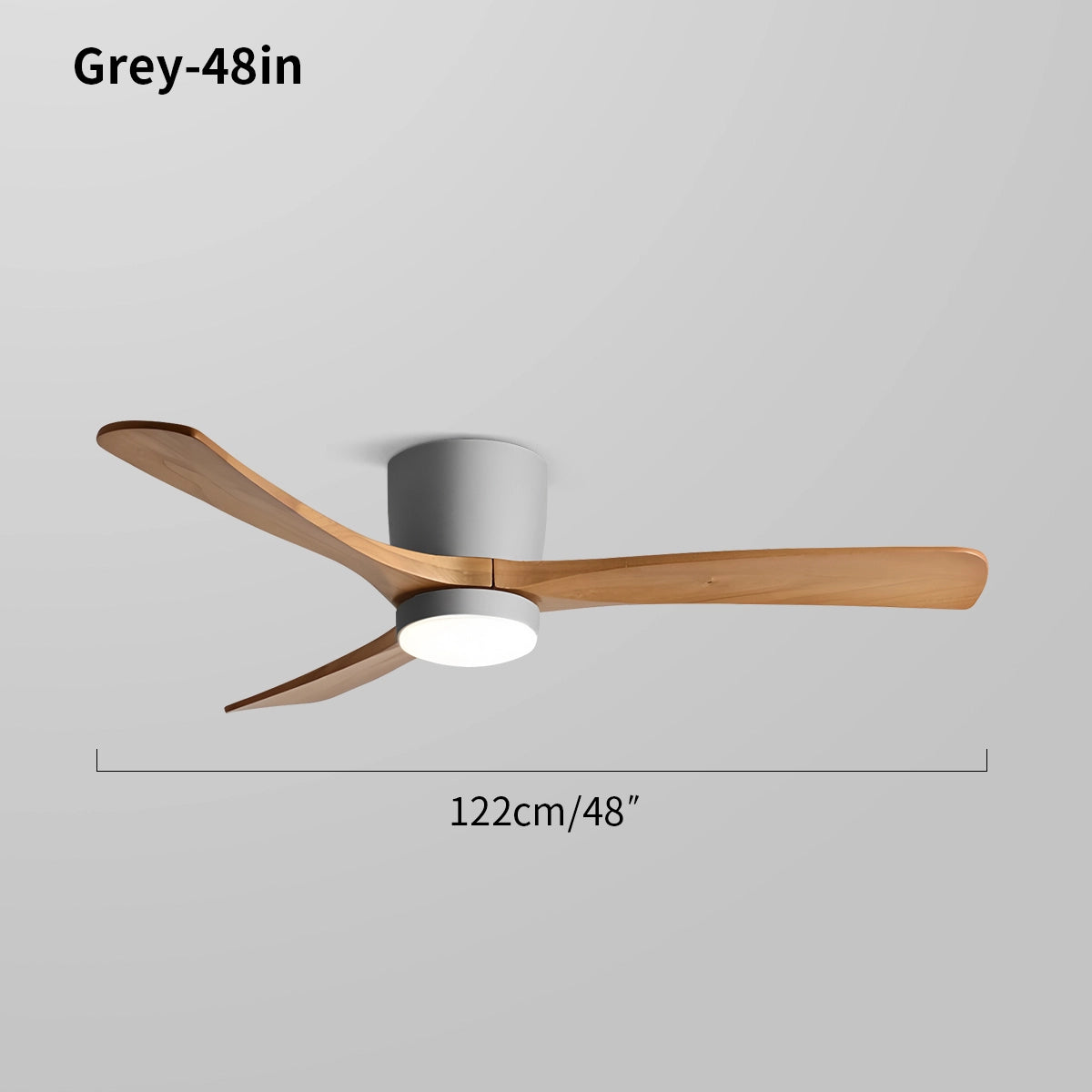 Large Low Profile Ceiling Fan with Light
