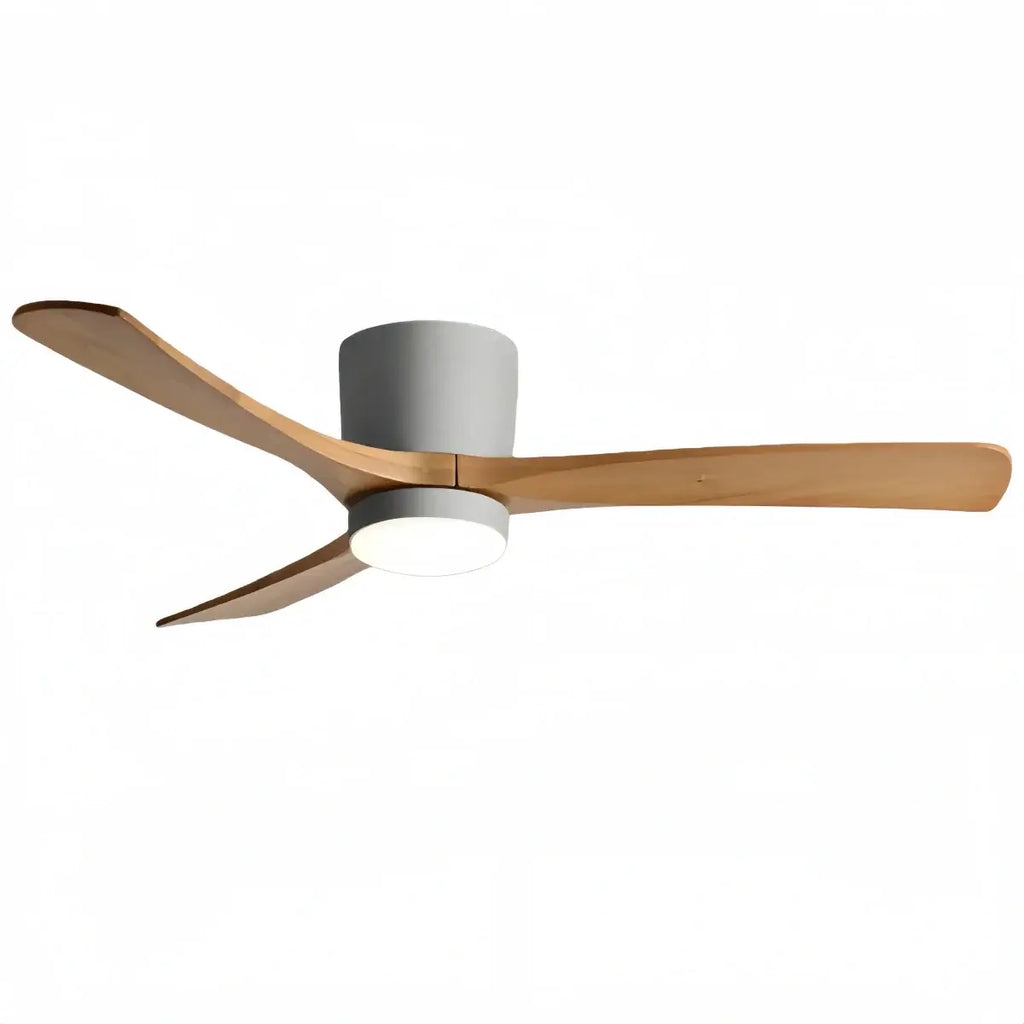 Lunara Nordic Ceiling Fan Light – Wood Clean Lines Quiet Airflow for Living Room/Bedroom