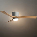 Lunara Nordic Ceiling Fan Light – Wood Clean Lines Quiet Airflow for Living Room/Bedroom