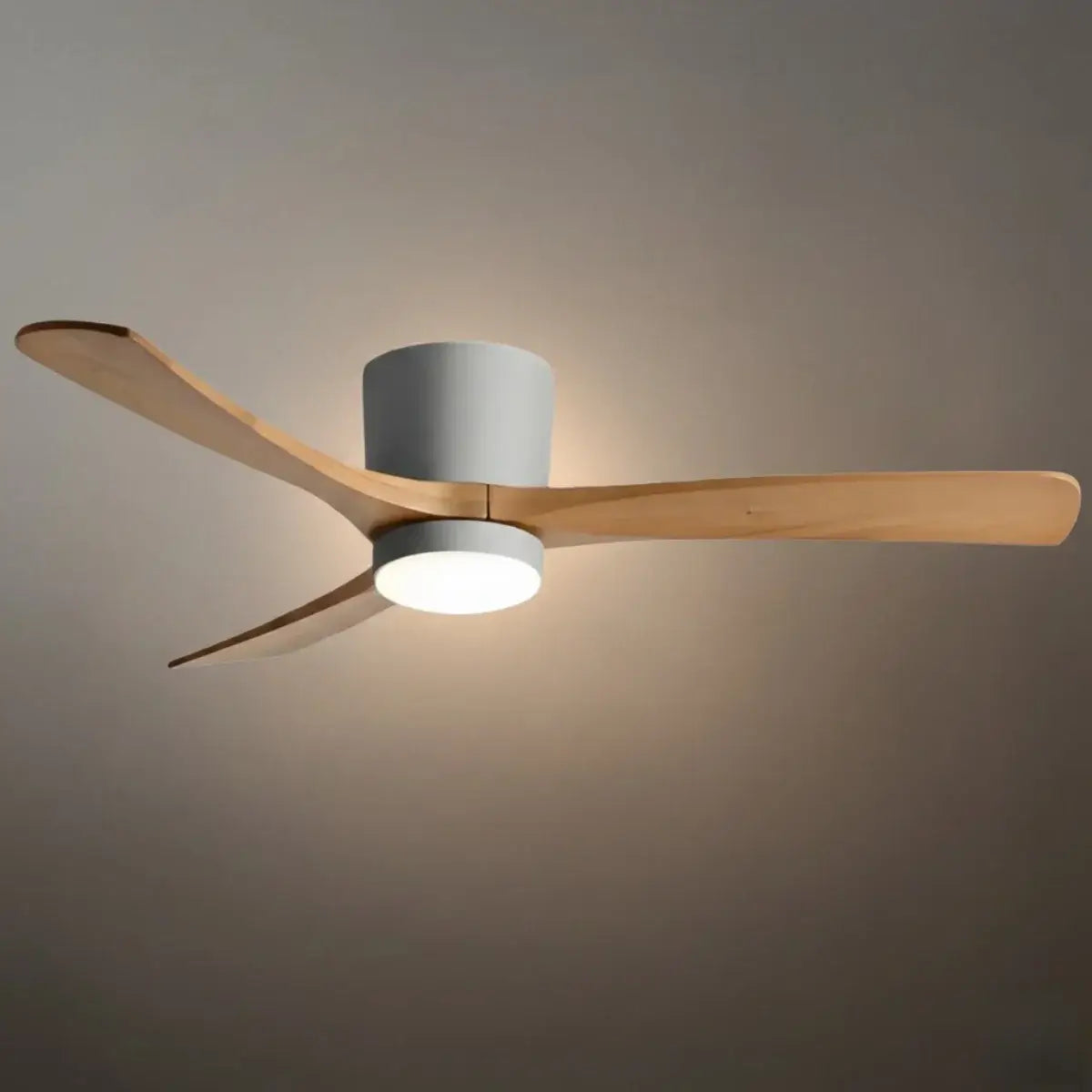 Lunara Nordic Ceiling Fan Light – Wood Clean Lines Quiet Airflow for Living Room/Bedroom
