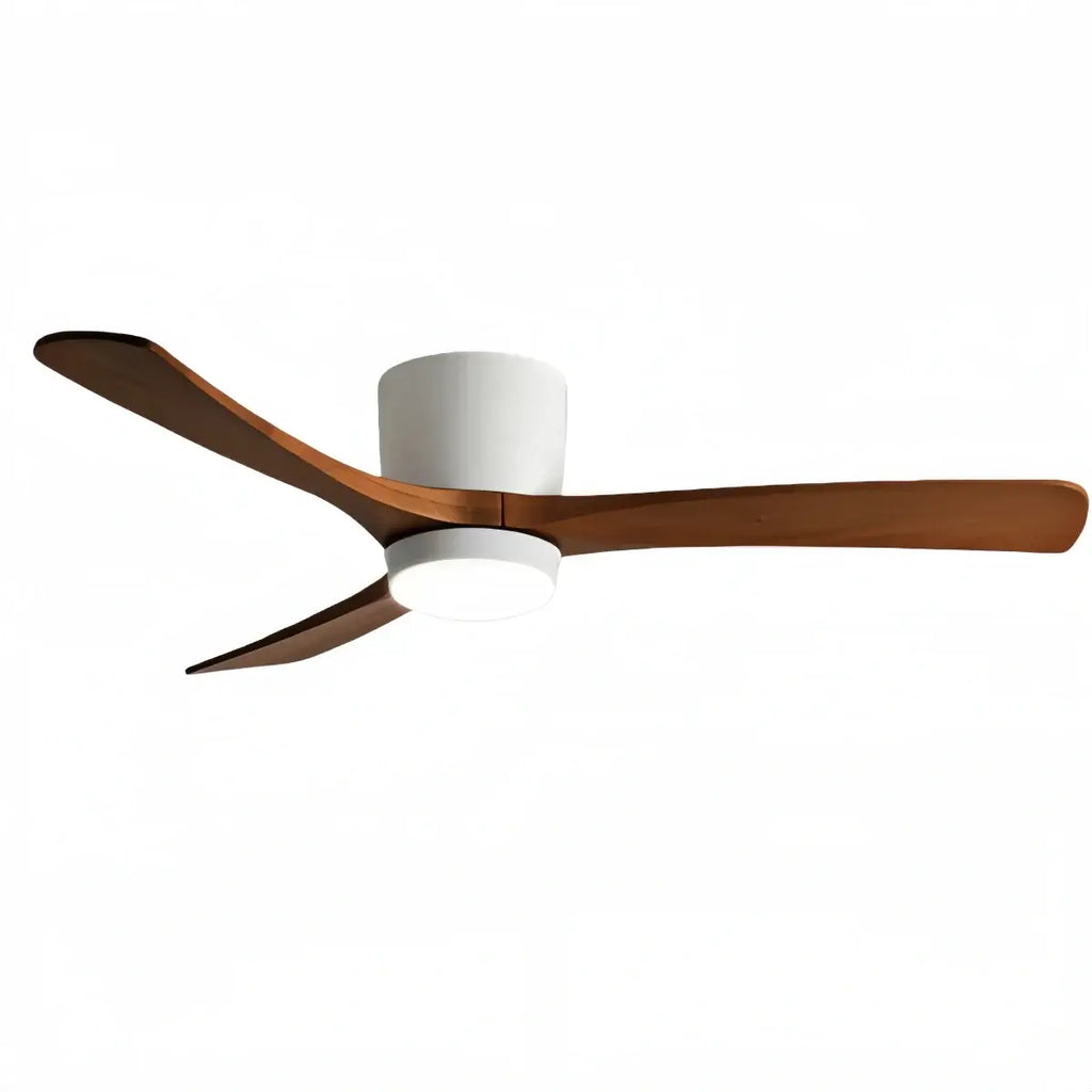 Lunara Nordic Ceiling Fan Light – Wood Clean Lines Quiet Airflow for Living Room/Bedroom