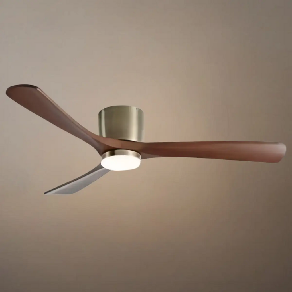 Lunara Nordic Ceiling Fan Light – Wood Clean Lines Quiet Airflow for Living Room/Bedroom