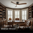 Lunara Nordic Ceiling Fan Light – Wood Clean Lines Quiet Airflow for Living Room/Bedroom