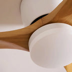 Lunara Nordic Ceiling Fan Light – Wood Clean Lines Quiet Airflow for Living Room/Bedroom