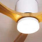 Lunara Nordic Ceiling Fan Light – Wood Clean Lines Quiet Airflow for Living Room/Bedroom