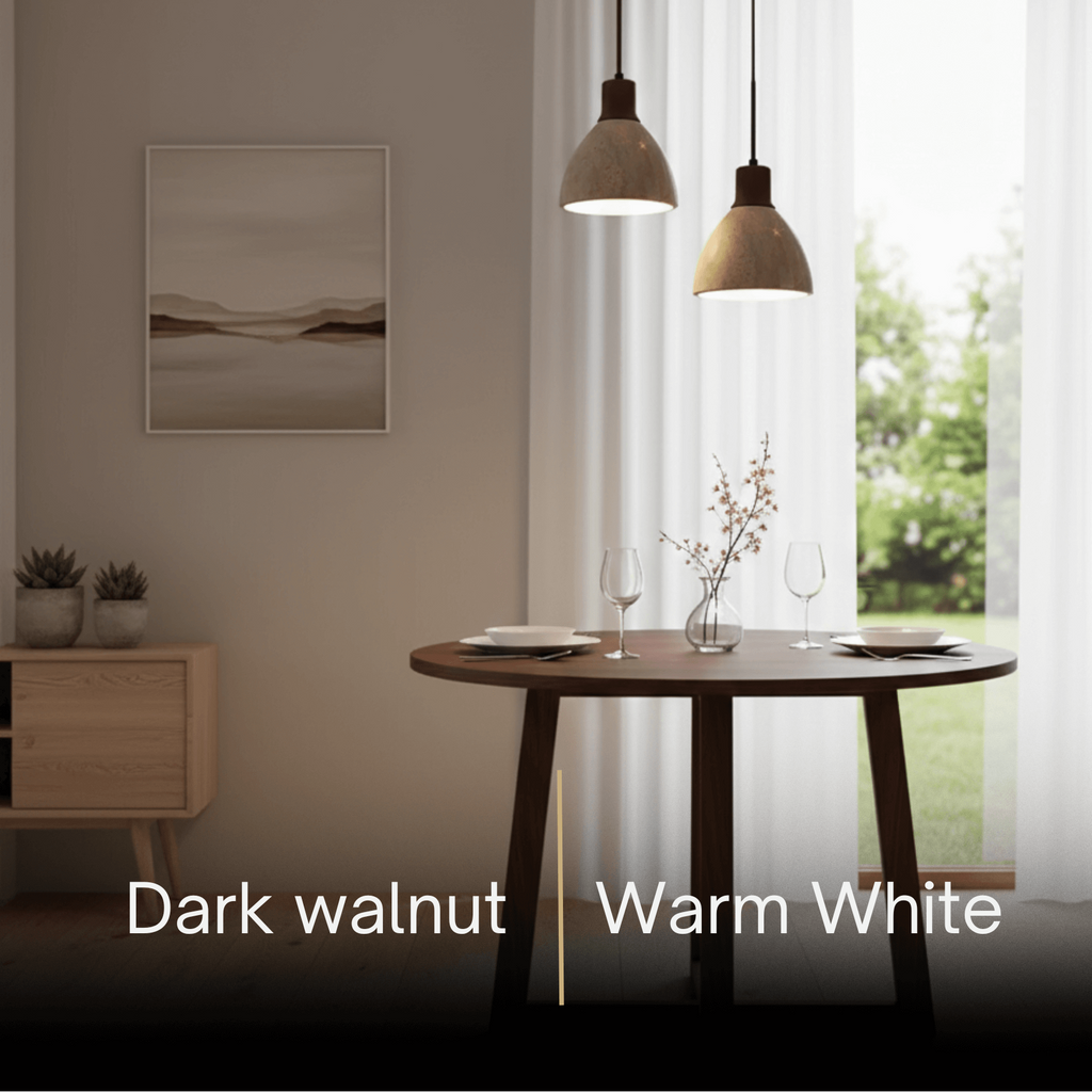 Strata Modern Organic Pendant Light — Travertine Stone & Wood Kitchen Island Lighting