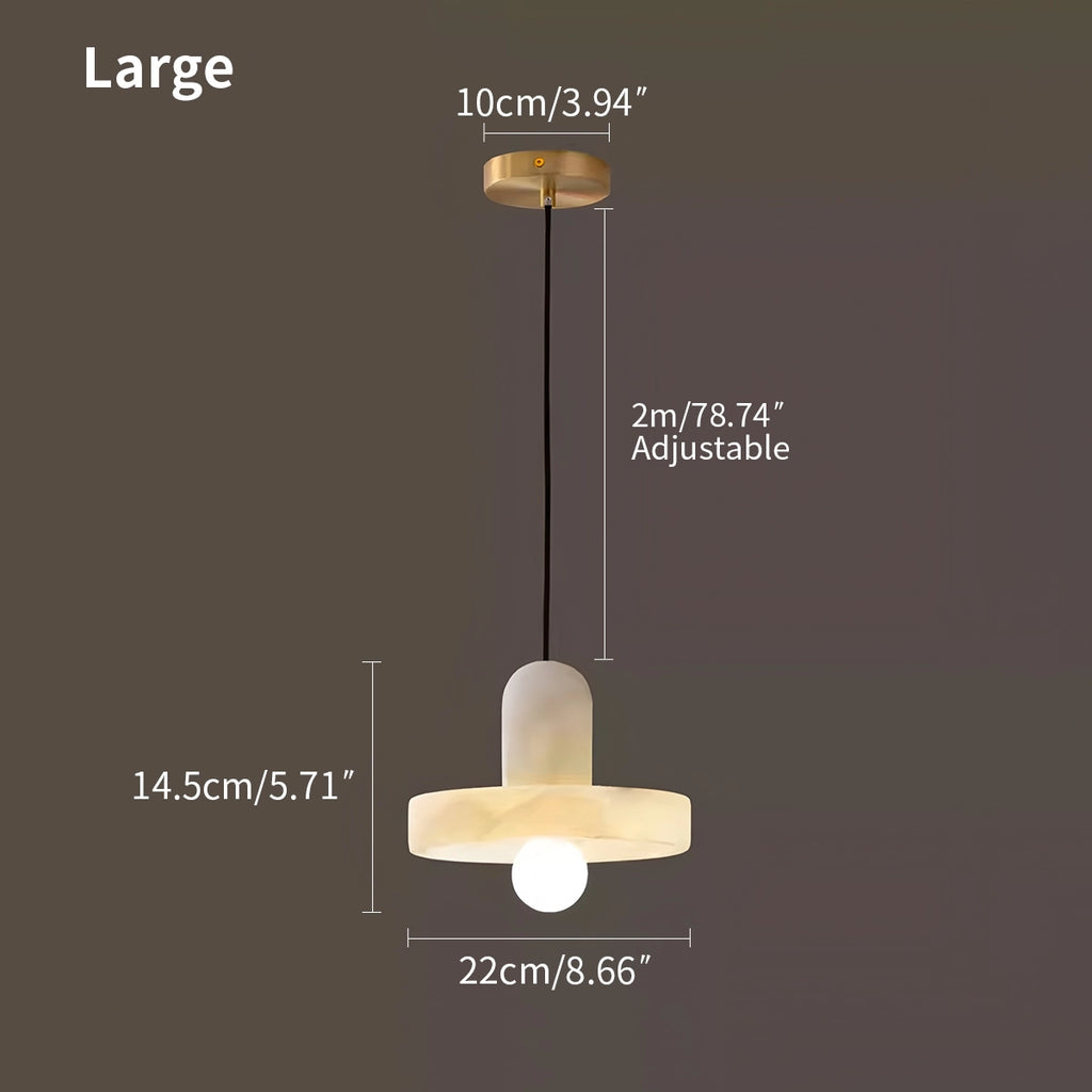 Copper natural onyx dining room pendant light