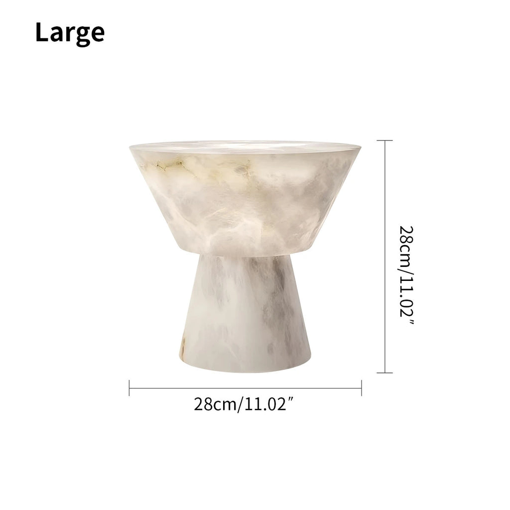 Spanish onyx mushroom head table lamp