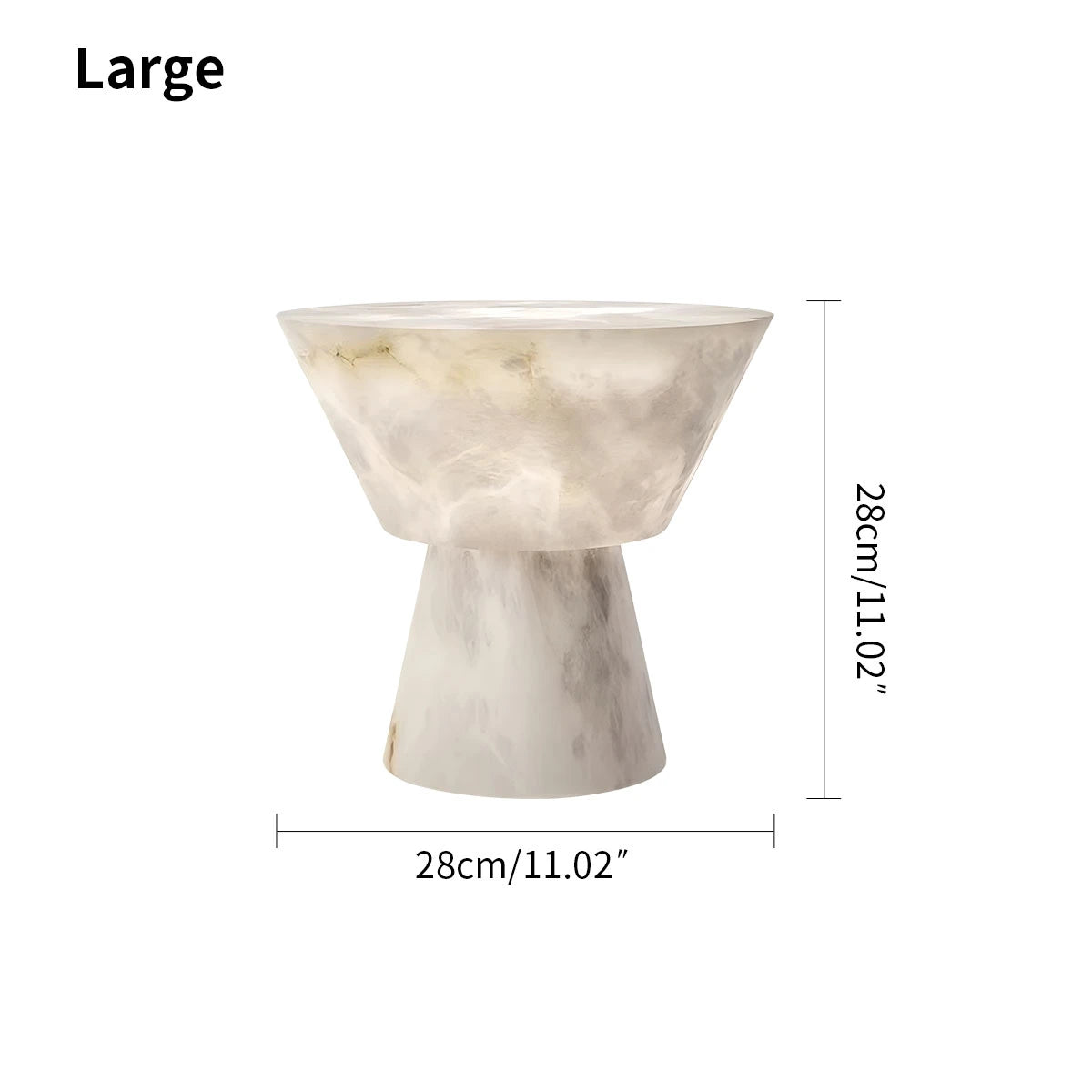 Spanish onyx mushroom head table lamp