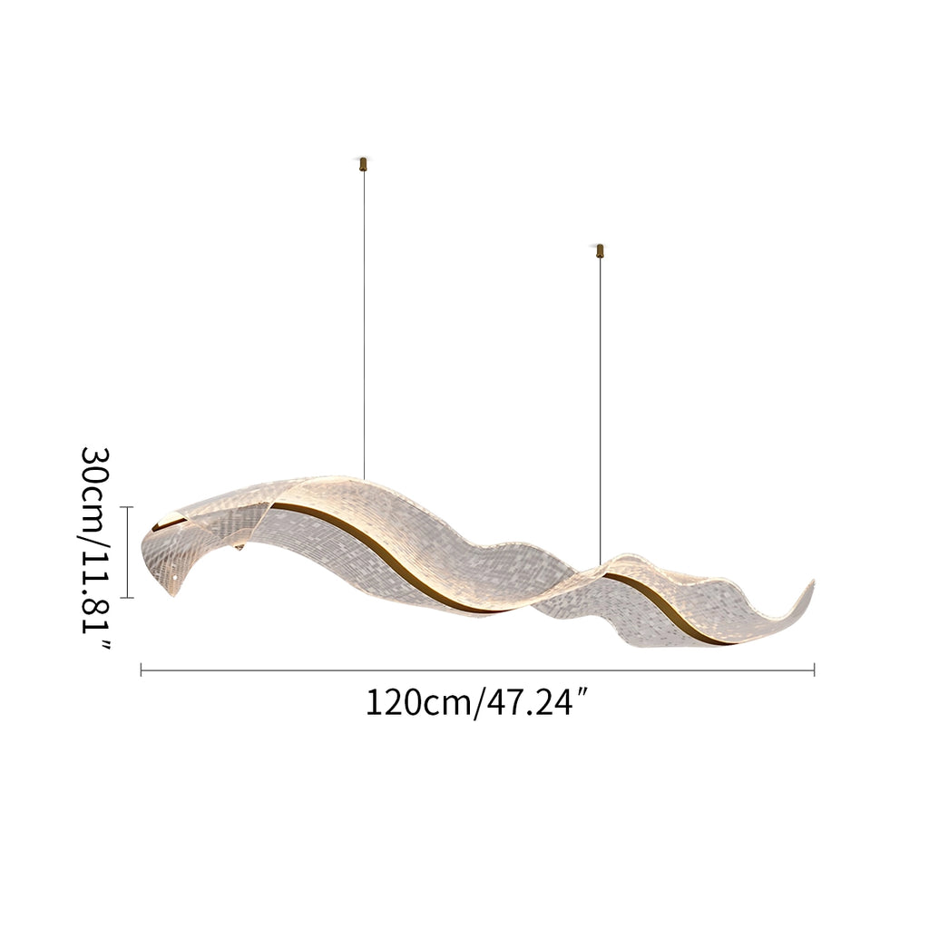 Modern LED Wave Acrylic Chandelier