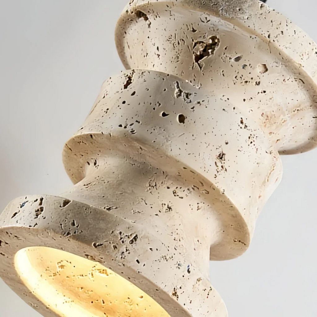 Strata Yellow Travertine Pendant Light