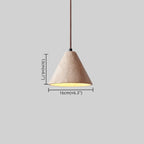Strata Conical Travertine Pendant Light