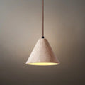 Strata Conical Travertine Pendant Light