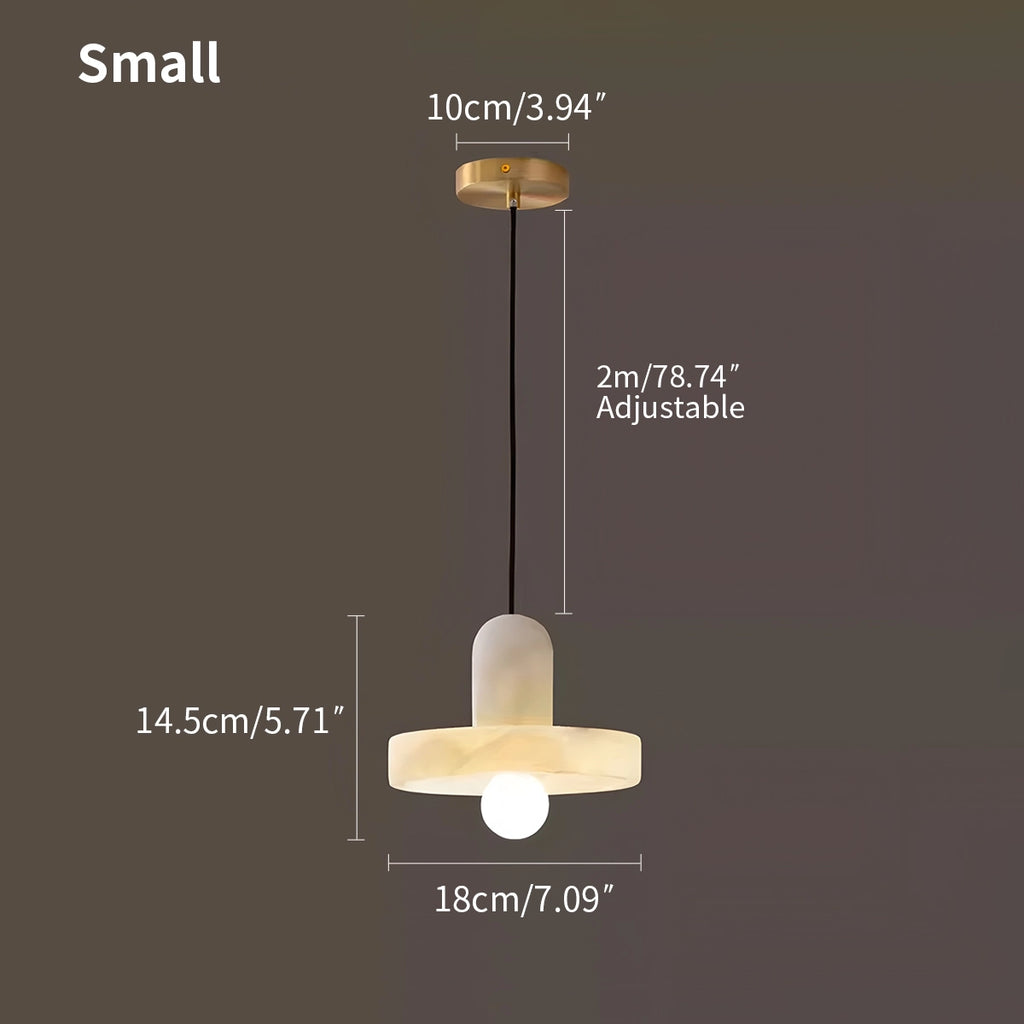 Copper natural onyx dining room pendant light