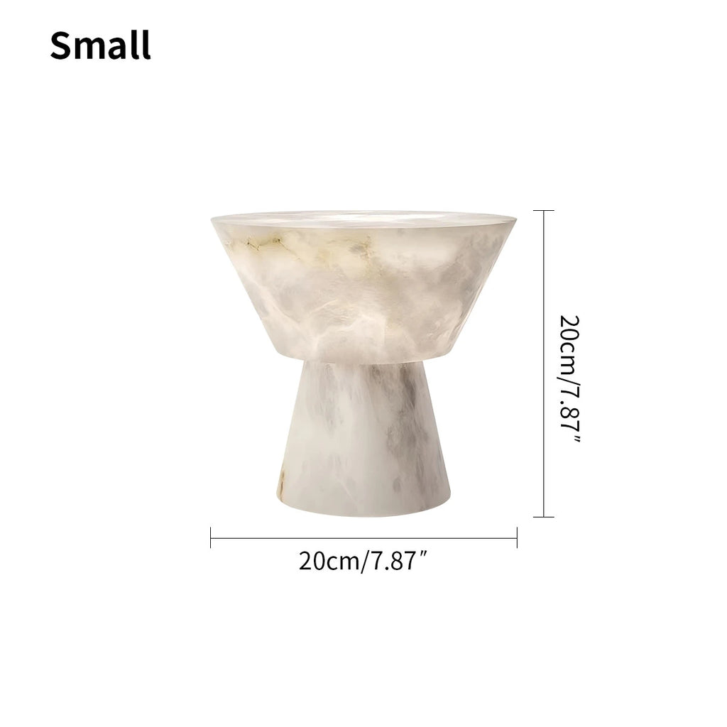 Spanish onyx mushroom head table lamp
