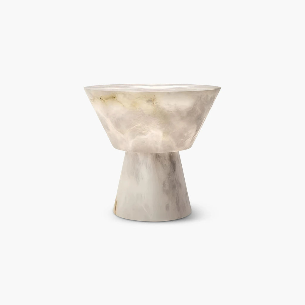 Spanish onyx mushroom head table lamp