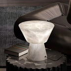 Spanish onyx mushroom head table lamp