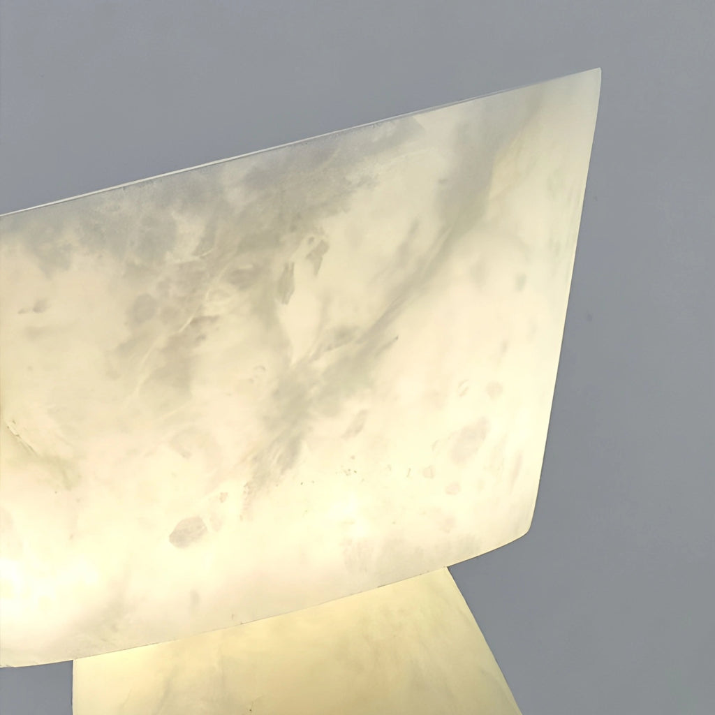 Spanish onyx mushroom head table lamp