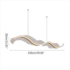 Modern LED Wave Acrylic Chandelier