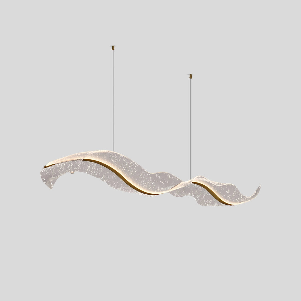 Modern LED Wave Acrylic Chandelier