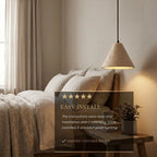 Strata Conical Travertine Pendant Light