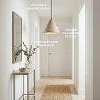 Strata Conical Travertine Pendant Light