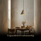 Strata Conical Travertine Pendant Light