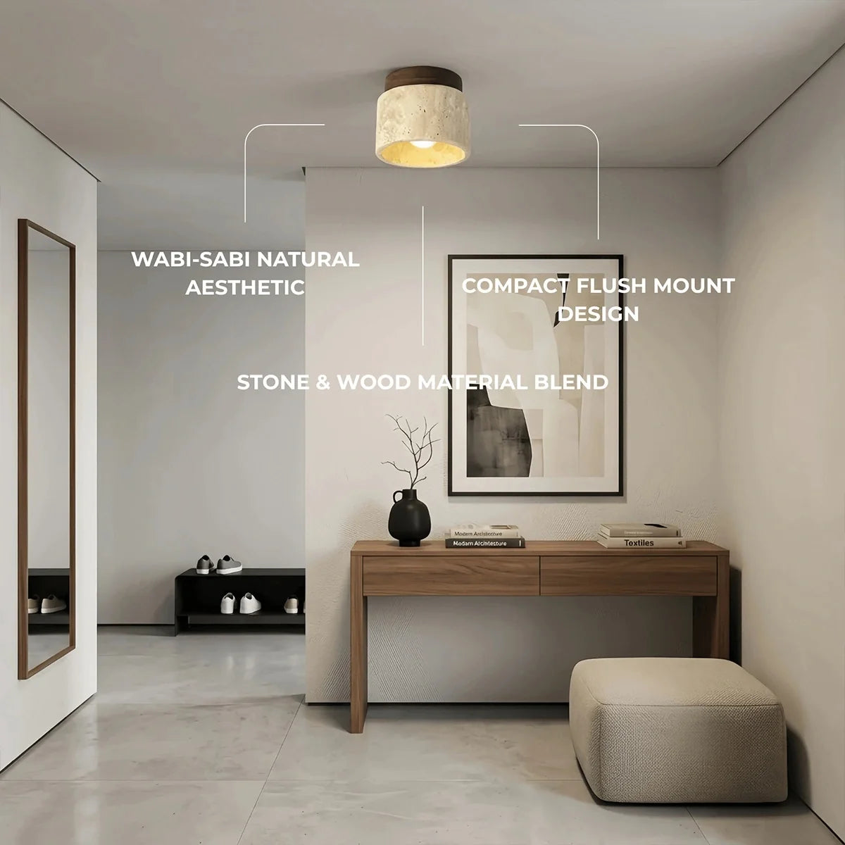 Strata Minimalist Flush Mount Ceiling Light