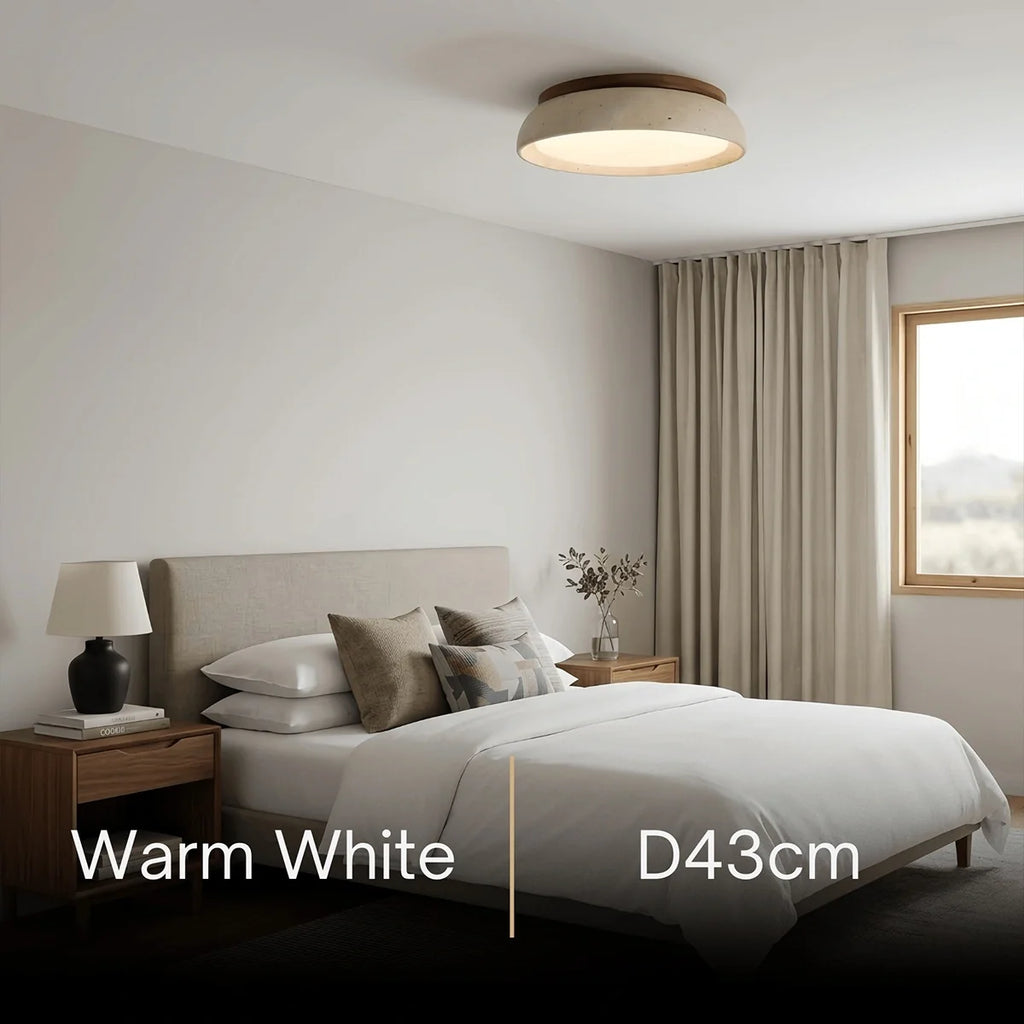 Strata Minimalist Travertine Ceiling Light